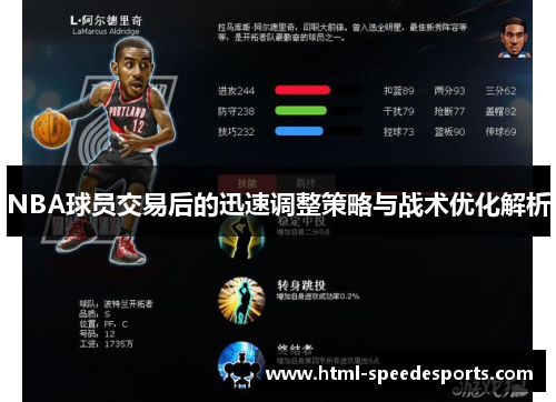 NBA球员交易后的迅速调整策略与战术优化解析