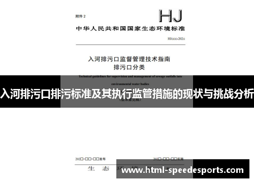 入河排污口排污标准及其执行监管措施的现状与挑战分析